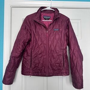 Patagonia nano puff quilted diamond Burgundy Jacket
